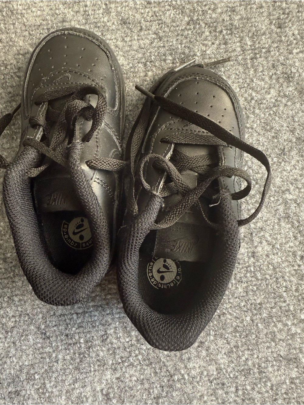 Nike Air Force 1 Toddler Kid Size 8c Black Low sneakers - Picture 3 of 6